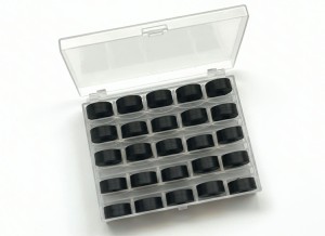 Nici spodnie got. szpulki CZARNE  25 szt. -pudełko 