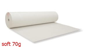 Flizelina \ WŁÓKNINA BIAŁA 70 g TYPU SOFT - wyrywalna w jednym kierunku , rolka 90 cm szer. 100 metrów (70S)