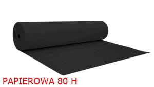 Flizelina/Włóknina CZARNA 80g  ROLKA, wydzieralna w każdym kierunku, 90 cm szer -(80H))