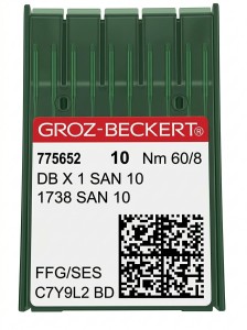 Igły do hafciarki Groz Beckert DB x 1 60/8 SAN10 XS SES