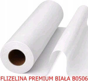 Flizelina PREMIUM BO506 do haftu 65g BIAŁA 90x100m