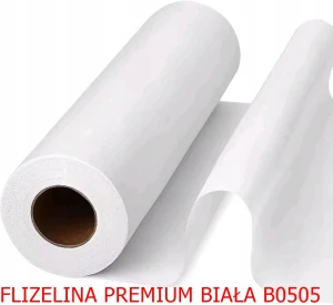 Flizelina PREMIUM BO505 do haftu 50g BIAŁA 90x100m