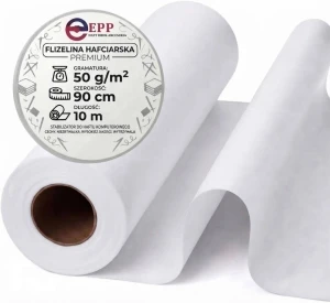 Flizelina PREMIUM 50G do haftu 5 BIAŁA 10 METRÓW 